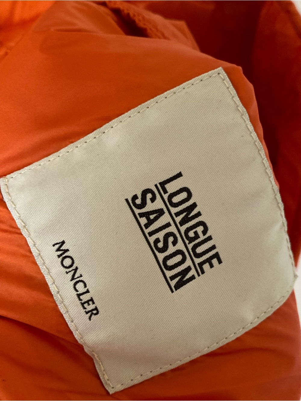 Moncler Longue Saison Orange Down Puffer Vest - Picture 8 of 11
